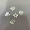 Natural Mother of pearl flower shape cutting earrings making small beans embossment design necklace fashion parts women 