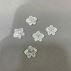 Natural Mother of pearl flower shape cutting earrings making small beans embossment design necklace fashion parts women 