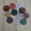 Natural Mother of pearl flower design cutting tiger eyes stone crystal pendant making necklace jewelry inlay cabochon earrings 