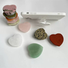 Natural Mother of pearl big heart shape cutting flat face crystal stone red agate jewelry inlay making pendant colorful white stone