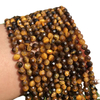 Natural Mother of pearl beads cutting face necklace making design women jewelry stone tiger eye agate small ball bracelet making