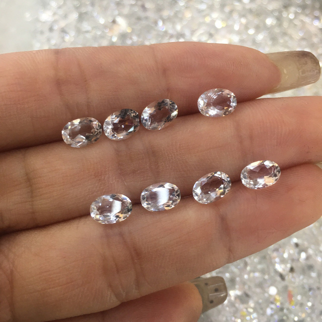 Natural Mother of pearl face cutting oval shape small beads earring design making white crystal cabochon design women rings 