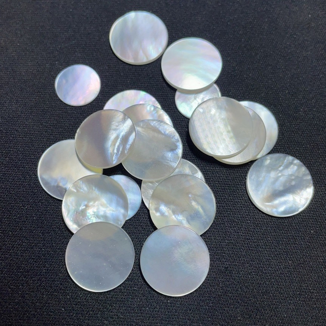 Natural Mother of pearl round shape cutting disc thin for pendant inlay design women jewelry small beans necklace design making 