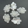 Natural Mother of pearl rose flower cutting thin for bracelet design making handmade women jewelry watch making black shell 