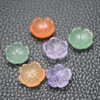 Natural Mother of small cabochon cutting flower for earrings green aventurine bracelet making amethyst colorful flower shape 