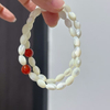 Natural Mother of pearl brown shell beads for bracelet making rice shape cutting necklace using parts chain design women jewelry