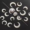 Natural Mother of pearl moon shape cabochon cutting jewelry design making female charm necklace design pendant using trendy
