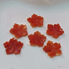 Natural Mother of pearl orange color shell flower cutting necklace design making women jewelry beads parts bracelet design