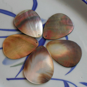 Natural Mother of pearl pendant design black shell drop shape arring making women jewelry fashion design necklace DIY inlay