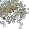Natural Mother of pearl cabochon cutting rings design making round beads jewelry parts for earring necklace using white shell