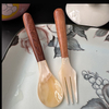 Natural Mother of pearl fork shape cutting for women using beauty style spoon design jewelry jewelry cabochon abalone shell