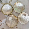 Natural Mother of pearl plate shape cutting for lady salad using bowl design fruits plate beauty making jewelry design colorful
