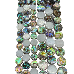 Natural Mother of pearl necklace abalone shell round shape chain for women design making beads parts DIY bracelet using 