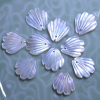 Natural Mother of pearl shell shape design cabochon flower earring making inlay jewelry white shell face cutting clover shape