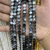 Natural Mother of pearl heart shape chain design cabochon for women jewelry making white shell small size beads necklace 