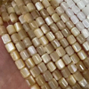 Natural Mother of pearl necklace design round shape rectangle brown color women chain making fashion beads jewelry parts 