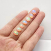 Natural Mother of pearl oval shape cabochon cutting for earrings design making opal stone small beans necklace parts using inlay 