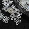 Natural Mother of pearl logo design cutting for necklace making women bracelet hollow design cabochon small beans fashion jewelry