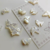 Natural Mother of pearl butterfly shape cutting for fashion jewelry making DIY small beans beauty things cabochon for bracelet 