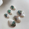 Natural Mother of pearl rhombic shape cutting for pendant design using big cabochon abalone shell joint style women jewelry 