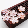 Natural Mother of pearl brooch design making flower shape cutting pink color small beans for earrings women jewelry yellow color