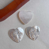 Natural Mother of pearl image design cutting for women jewelry inlay making heart shape embossment making DIY heart cabochon 