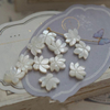 Natural Mother of pearl embossment design cutting flower shape for bracelet making DIY girls jewelry small parts pretty things 