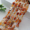 Natural Mother of pearl round beans necklace red agate necklace design making for women fashion design cabochon bombe cutting