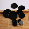 Natural Mother of pearl small disco shape by onxy stone for women necklace inlay design black stone small beans round plain 