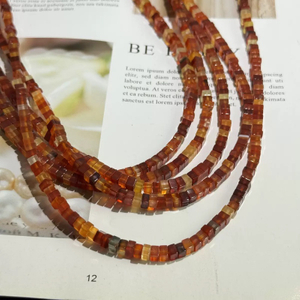 Natural Mother of pearl little beans for bracelet design pretty things red agate square shape women necklace DIY making 