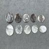 Natural Mother of pearl jesus design cutting oval shape cabochon carmo image for women pendant inlay making guadalupe design