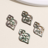 Natural Mother of pearl hollow design for earring design women jewelry DIY making pendant design image oval cabochon small beans 