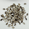 Natural Mother of pearl oval shape cutting cabochon smoky quartz fce cutting for rings inlay making women jewelry gray crystal beans
