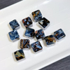 Natural Mother of pearl small cabochon oval shape blue gray stone jewelry inlay design parts rings design making necklace design