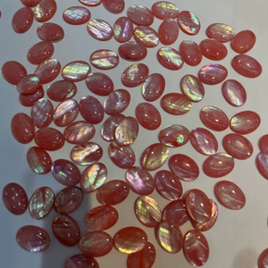 Natural Mother of pearl oval shape design cutting for earrings making women necklace colorful beans jewelry parts rings inlay 