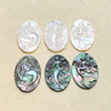 Natural Mother of pearl image design cutting fish shape for pendant making women jewelry embossment design cabochon bigger size 