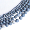 Natural Mother of pearl round beans necklace making blue coral stone little beans fashion jewelry for women bracelet DIY using