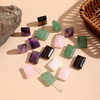 Natural Mother of pearl square cabochon shape cutting bracelet green agate white crystal face cutting for women necklace design 