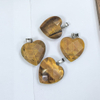 Natural Mother of pearl heart shape cutting pendant rose crystal bombe face for women jewelry making tiger eyes fashion jewelry