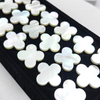 Natural Mother of pearl flower shape cutting for earring inlay design making clover shape women jewelry white shell small beans 