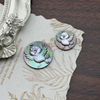 Natural Mother of pearl image design cutting small cabochon for pendant inlay making embossment design bird image women necklace 