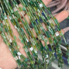 Natural Mother of pearl square shape cutting green agate for bracelet making design necklace cabochon beans women jewelry 