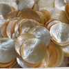 Natural Mother of pearl round shape cutting disco design for pendant yellow shell women pendant making design parts bigger size