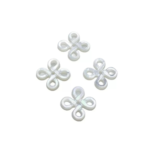 Natural Mother of pearl hollow design for bracelet making women jewelry double cutting necklace beans DIY square shape 