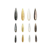 Natural Mother of pearl drop shape cutting thin long for earrings women jewelry fashion design for DIY making black color stone