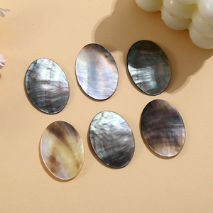 Natural Mother of pearl oval shape cutting big size for pendant jewelry making plain for DIY brown color bracelet design making 