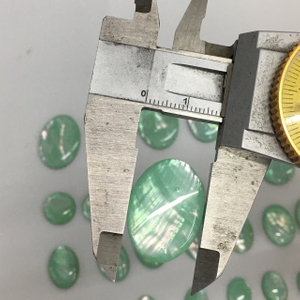 Natural Mother of pearl green shell cabochon cutting for earrings making inlay design colorful beads small parts oval shape DIY
