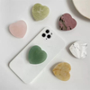 Natural Mother of pearl big heart shape cutting flat face crystal stone red agate jewelry inlay making pendant colorful white stone