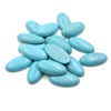 Natural Mother of pearl cabochon blue stone oval shape cutting bombe face for pendant making necklace design small beans 