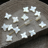 Natural Mother of pearl butterfly shape cutting for necklace design making small beans double face bracelet design small size